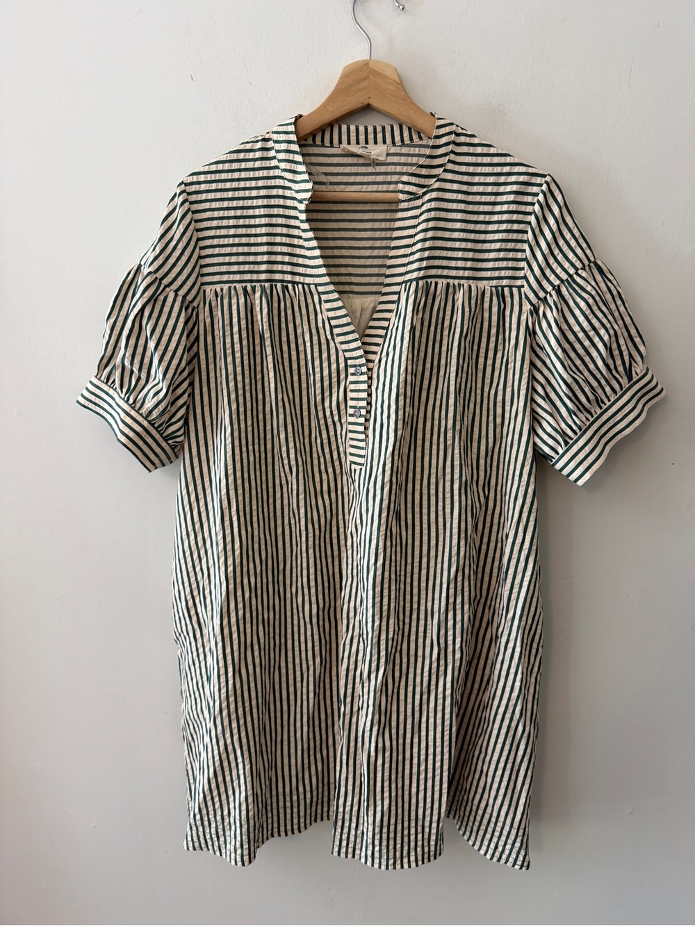BUNDLE LOT Boutique Dresses - striped and solid SZ LARGE entro & shop mint (5) - Picture 4 of 11